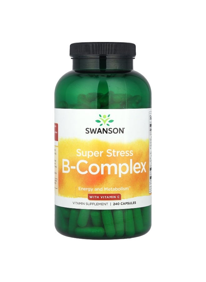 Swanson, Super Stress B-Complex With Vitamin C, 240 Capsules - Image 1