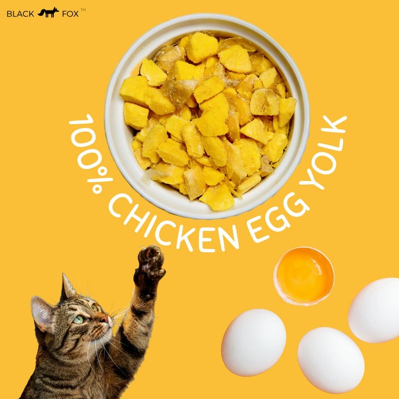 BLACK FOX Freeze-Dried Chicken Egg Yolk Dog Treats | Topper | Cat Treats | 4oz Single Ingredient, Raw, Healthy, All Natural, Human Grade, Digestion & Hairball Control - Image 2
