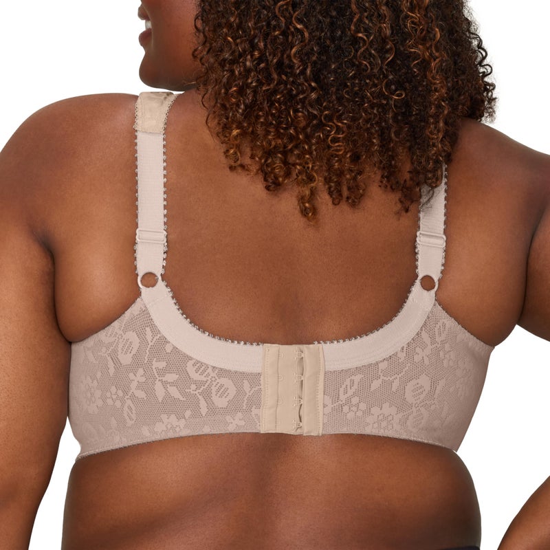 PLAYTEX Womens 18 Hour Comfort-strap Wireless Bra, Full-coverage With 4-way Trusupport, Single & 2-pack Bras, Toffee, 42C US - Image 2