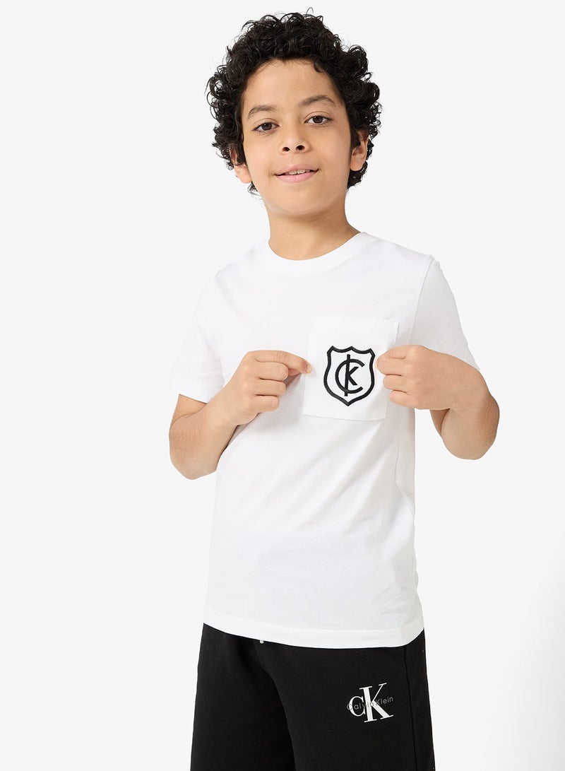 Calvin Klein Jeans Kids Logo Pocket Crew Neck T-Shirt - Image 1