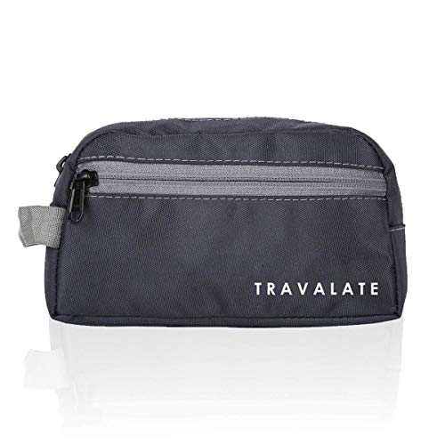TRAVALATE Polyester One Zipper 13 Cms Casual Cosmetic Pouch (L_TR1348_Grey ) - Image 1