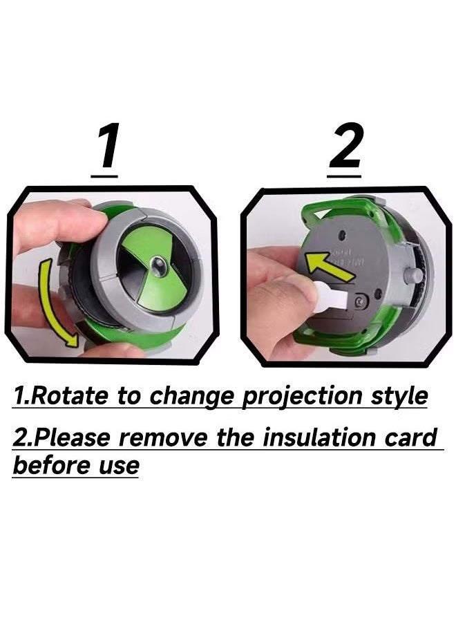 بن تن بن 10 ساعة الألعاب ، ألعاب بروجيكتور الفضائية النهائية شكل العمل ، Omnitrix بروجيكتور ساعة لعبة لوازم حفلة عيد الميلاد - Image 5