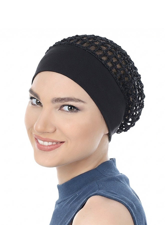 Woven mesh hat with a drawstring - Image 3