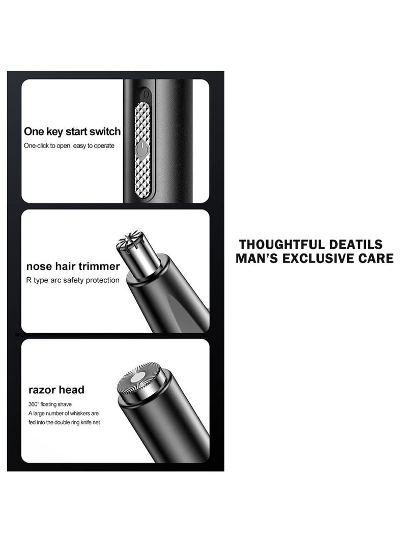Zikra Nose Hair Trimmer for Men and Women Rechargeable, Nose and Ear Trimmer, Eyebrow Remover Electric for Women, Ladies Nose Hair Remover, Travel Nose Trimmer(Black) - Image 5