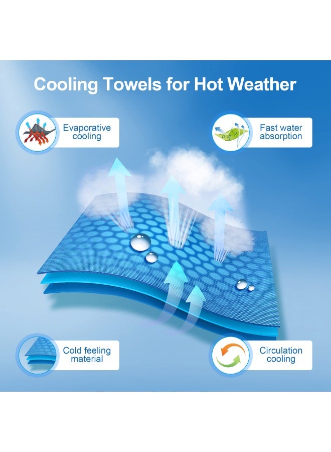 Cooling Towels 6Pack,Ice Towel for Neck and Face,Soft Breathable Chilly Microfiber Towel for Hot Weather,Camping,Workout,Sports,Yoga,Golf,Gym,Fitness - Image 2