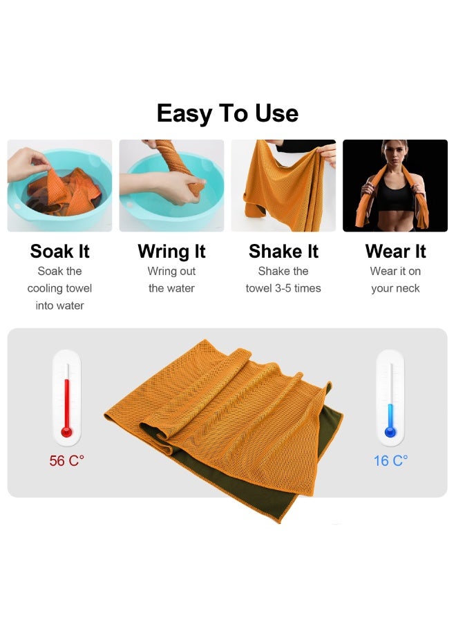 Cooling Towels 6Pack,Ice Towel for Neck and Face,Soft Breathable Chilly Microfiber Towel for Hot Weather,Camping,Workout,Sports,Yoga,Golf,Gym,Fitness - Image 3