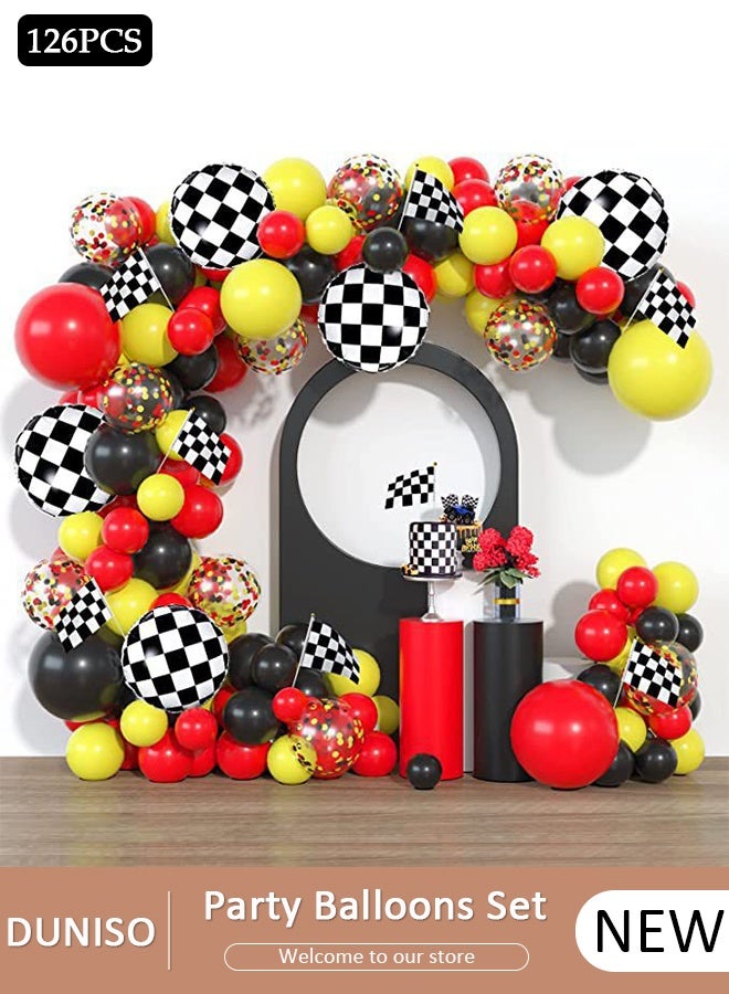 DUNISO 126 pcs Black and Gold Balloons Garland Arch Kit Black Metal Gold and Metallic Confetti Gold Balloons for Shower Birthday Wedding Bachelorette Party Decorations Supplies Anniversary - Image 1