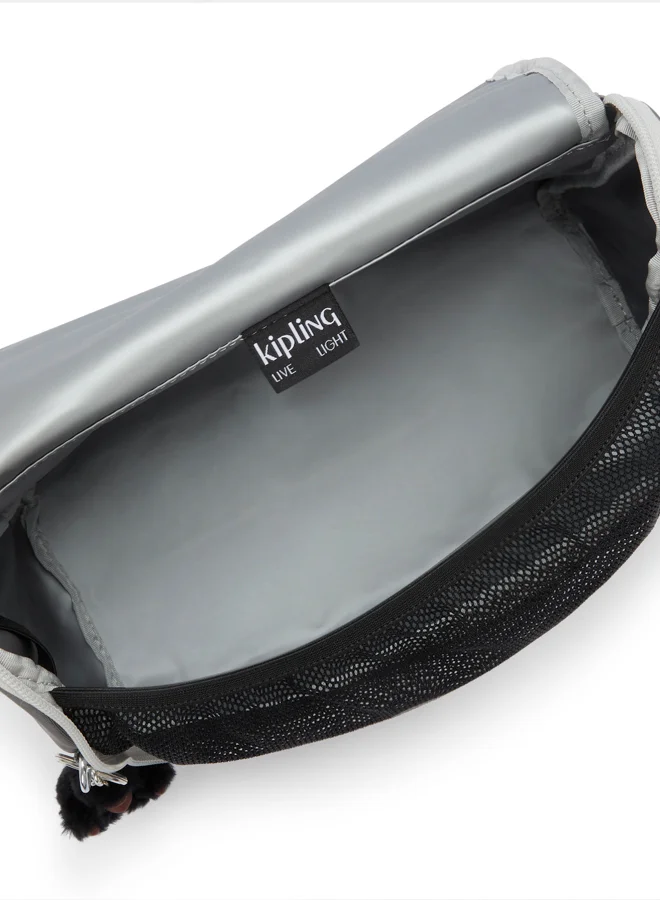 kipling New Kichirou Back To Grey Large Lunchbag (With Trolley Sleeve) 15289-1Dx