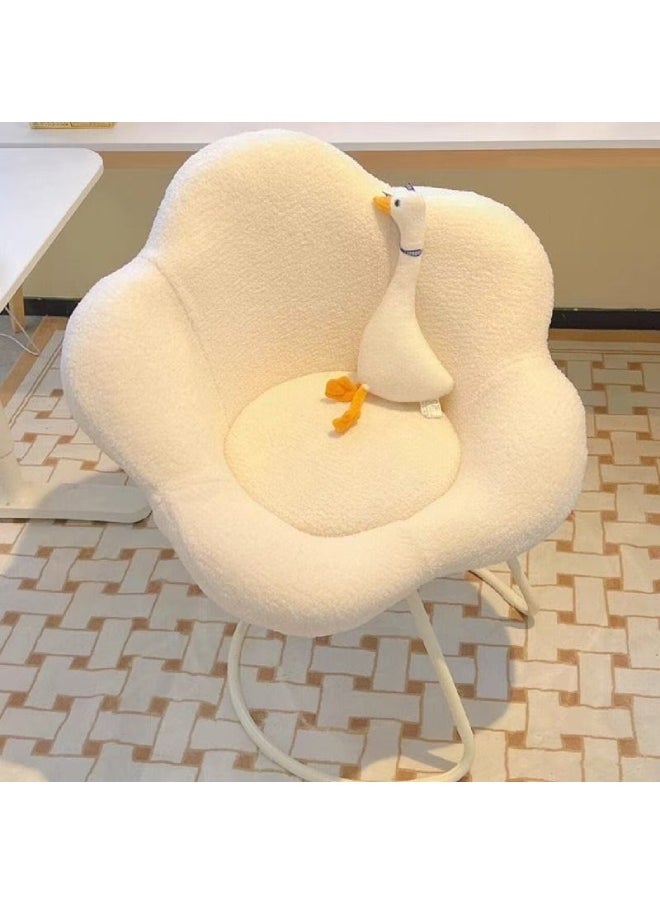 Raffine - Elegant Cloud-Shaped 360° Rotating Sherpa Chair Cozy Minimalist Accent for Home Bedroom and Vanity Spaces Size 78×52×45cm - Image 1