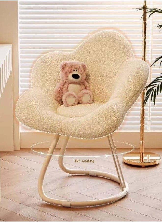Raffine - Elegant Cloud-Shaped 360° Rotating Sherpa Chair Cozy Minimalist Accent for Home Bedroom and Vanity Spaces Size 78×52×45cm - Image 1