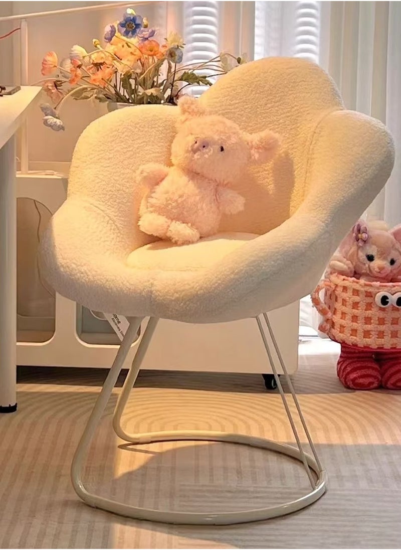 Raffine - Elegant Cloud-Shaped 360° Rotating Sherpa Chair Cozy Minimalist Accent for Home Bedroom and Vanity Spaces Size 78×52×45cm - Image 1