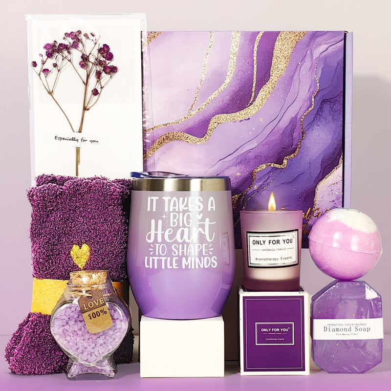 LUICONMO Teacher Gifts for Women Teacher Appreciation Gifts Valentines Day Gifts for Teachers Secret Santa White Elephant Christmas Gift set Bulk Thank You Box