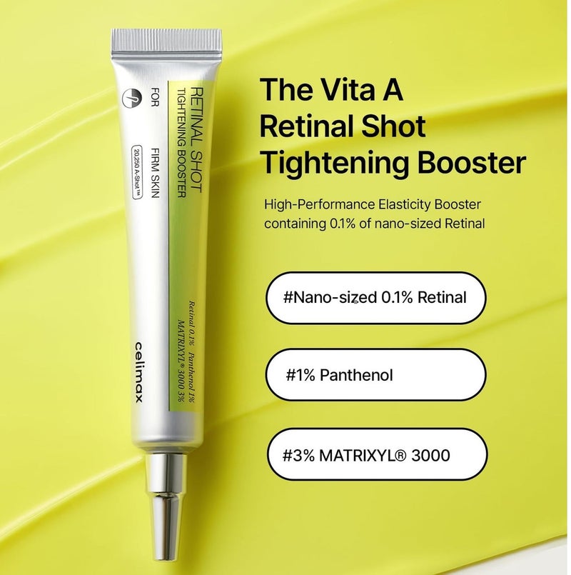 Celimax The Vita A Retinal Shot Tightening Booster | 0.1% Retinal, 3% Matryxyl, High-Strength Retinoid for Anti-Aging 5ml, Pack of 3 - Image 2