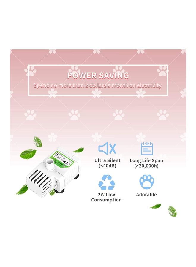 شو وو نافورة آلية لشرب الماء للحيوانات الأليفة أبيض/ وردي - Image 5