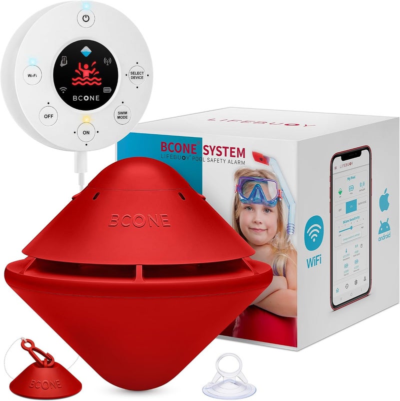 Lifebuoy 2.0 BCone Swimming Pool Security Alarm System with Loud Alarm for Home and Pool Safety - Image 1
