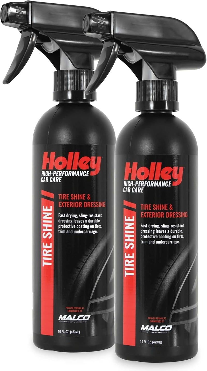 HOLLEY Tire Shine - Tire Shine & Exterior Dressing - High-Performance Car Care, Spray On for Shine that Protects - Fast Drying Formula for Tires, Trim, and Undercarriage - 16 oz. (2 Pack) - Image 1