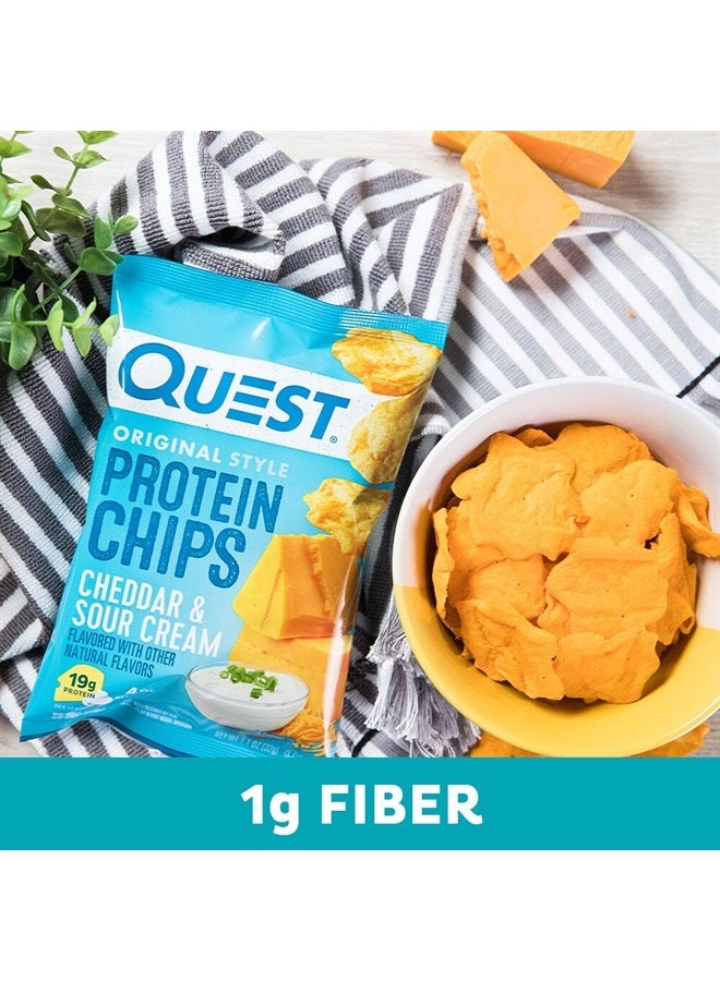Quest Nutrition رقائق البروتين، جبن الشيدر والقشدة الحامضة، نسبة عالية من البروتين، نسبة منخفضة من الكربوهيدرات، 1.1 أونصة (عبوة من 12 قطعة) - Image 4
