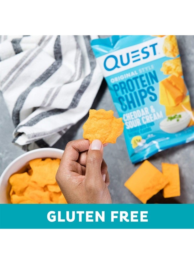 Quest Nutrition رقائق البروتين، جبن الشيدر والقشدة الحامضة، نسبة عالية من البروتين، نسبة منخفضة من الكربوهيدرات، 1.1 أونصة (عبوة من 12 قطعة) - Image 5