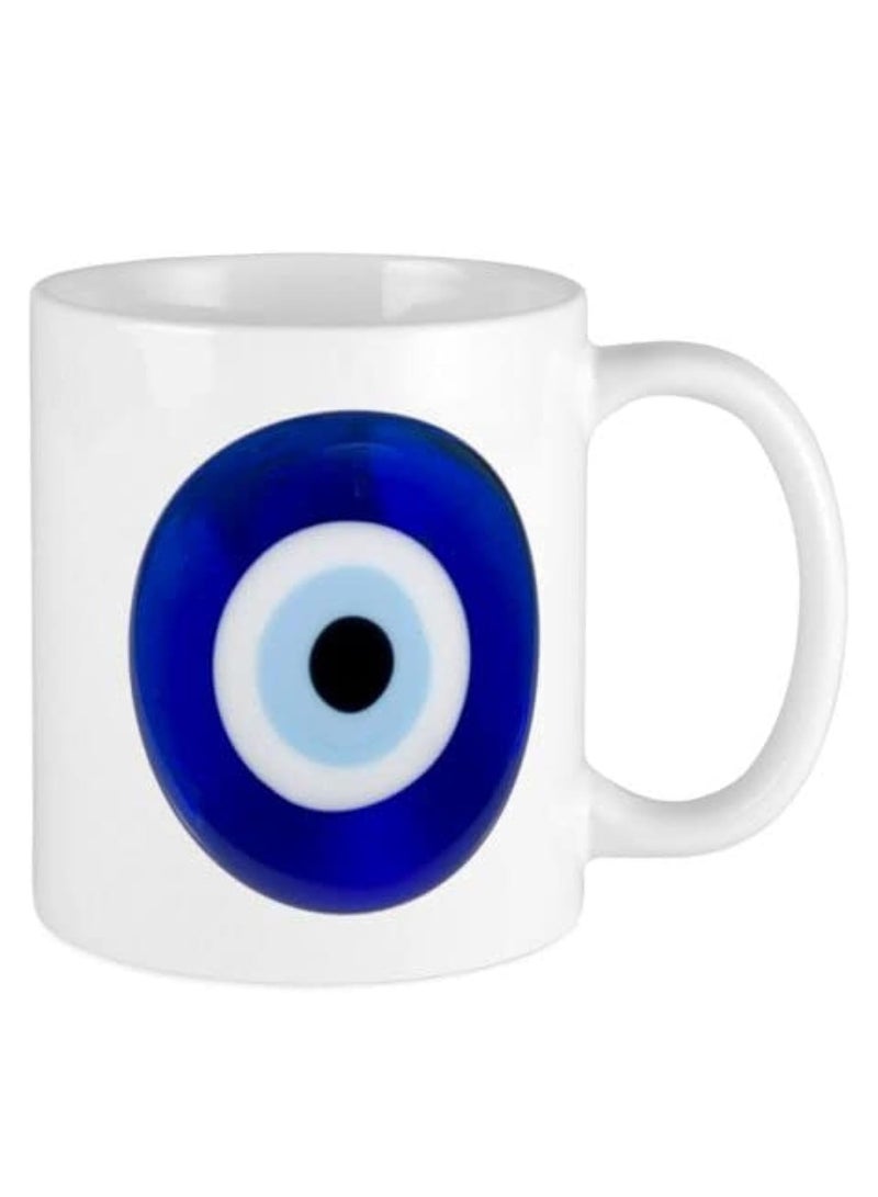 RYN Design Nazar Amulet Evil Eye Protection Printed Ceramic Coffee Mug 11oz|Coffee Mug Gift|Mug for Tea & Coffee|Ceramic Coffee Mug |Printed Coffee Mug - Image 1