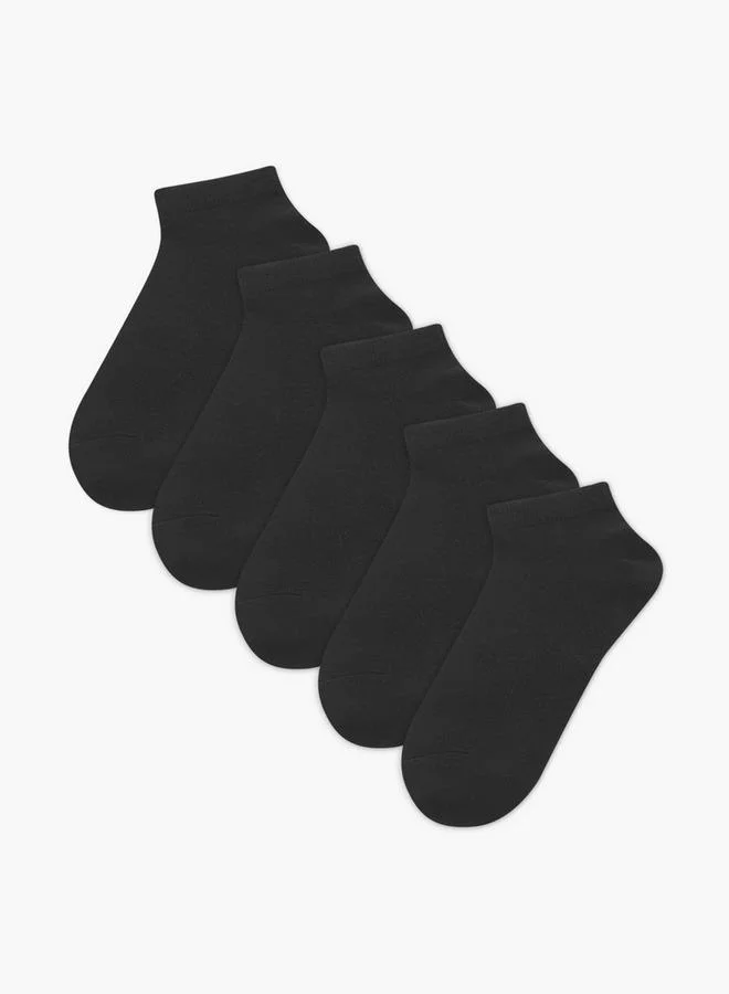 سبلاش فيڤ Set of 5 - Ribbed Ankle Length Socks with Antibacterial Protection