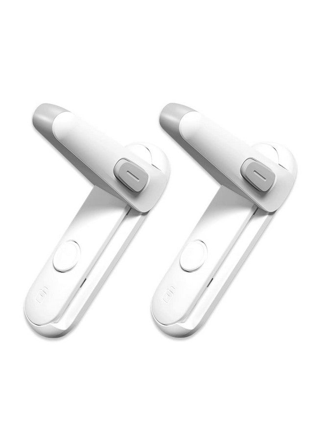 Eudemon Childproof Door Lever Lock Baby Safety Door Handle Lock Easy To Install And Use 3M Vhb Adhesive No Tools Need Or Drill (White 2 Pack) - Image 2