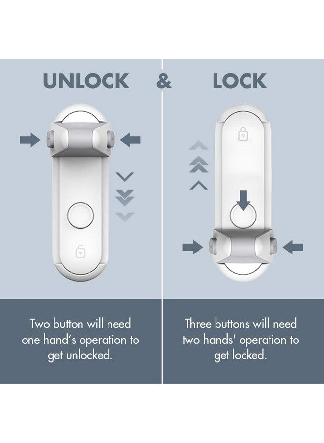 Eudemon Childproof Door Lever Lock Baby Safety Door Handle Lock Easy To Install And Use 3M Vhb Adhesive No Tools Need Or Drill (White 2 Pack) - Image 5