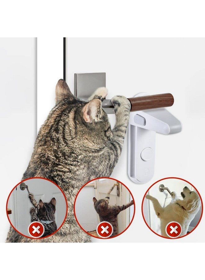 Eudemon Childproof Door Lever Lock Baby Safety Door Handle Lock Easy To Install And Use 3M Vhb Adhesive No Tools Need Or Drill (White 2 Pack) - Image 4