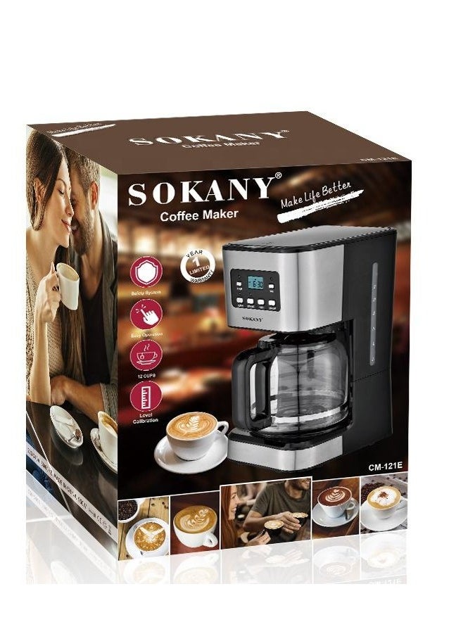 سوكاني SOKANY-121E مع ماكينة صنع القهوة الكهربائية الذكية ذات التحكم بقدرة 650-950 وات  - Image 4