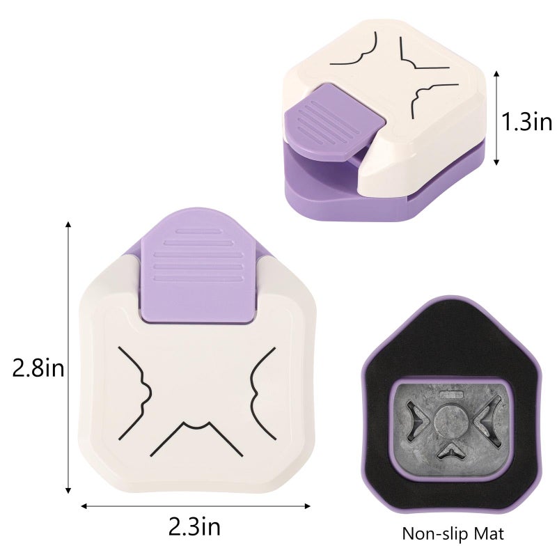 acDesign 2PCS Paper Corner Rounder Corner Punch 3 in 1 Corner Cutter for Card Making, Laminate, Cardstock, Scrapbooking and Paper Crafts, Business Cards(4mm, 7mm, 10mm) - Image 2