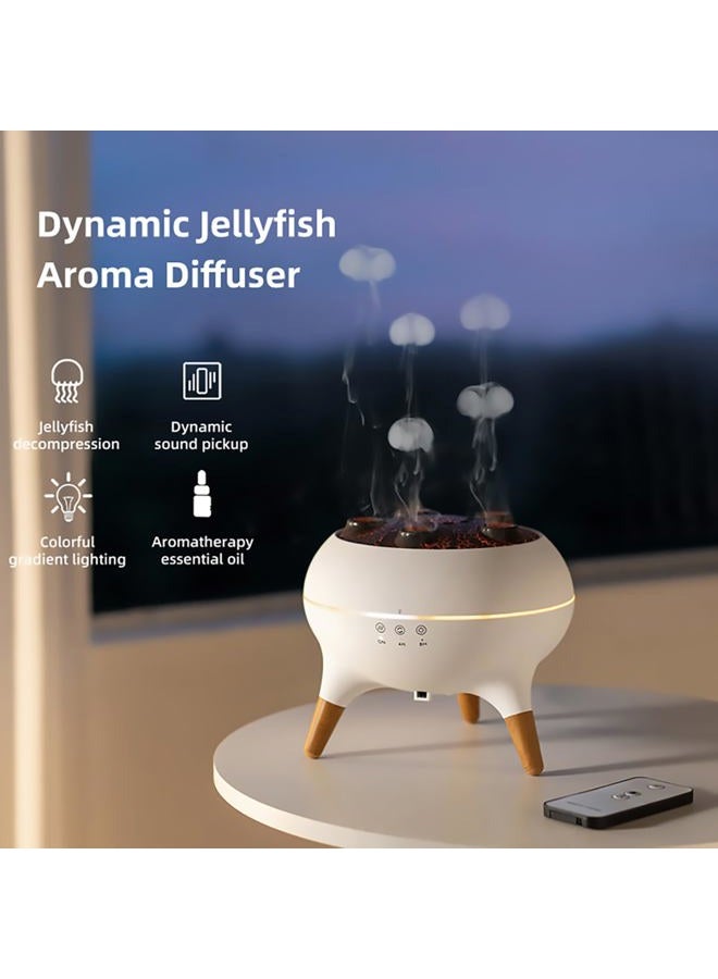 Dynamic Jellyfish Humidifier，250ml Essential Oil Diffuser,Remote Control Humidifier for Bedroom & Office - Image 3