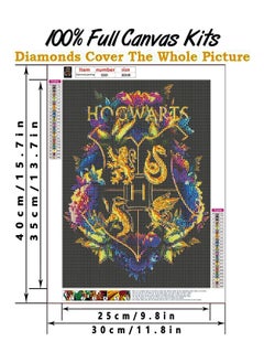 Excefore DIY 5D Diamond Painting by Number Kits 12X16" Kids and Adults Paint Diamonds Full Kit Painting Cross Stitch DIY Diamond Art Painting for Wall Decorations (Harry Potter and Hogwarts)  - Image 3