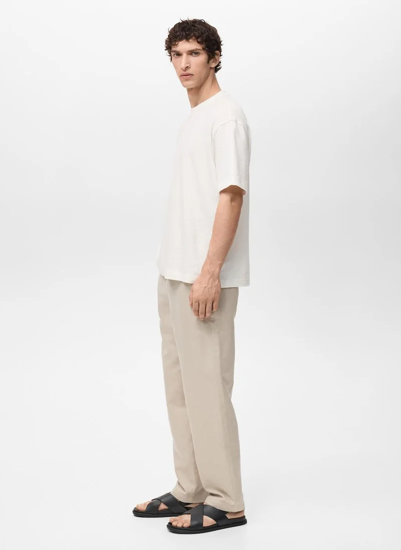Mango Man Structured Relaxed-Fit T-Shirt