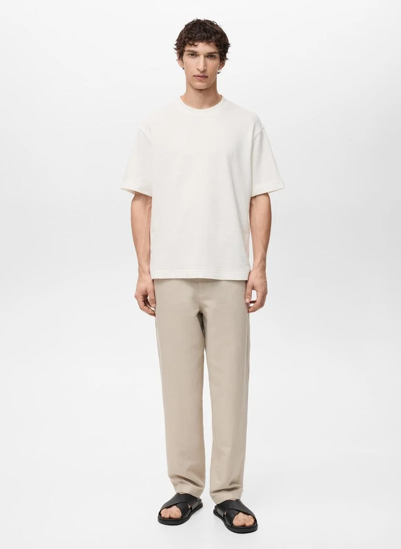 Mango Man Structured Relaxed-Fit T-Shirt