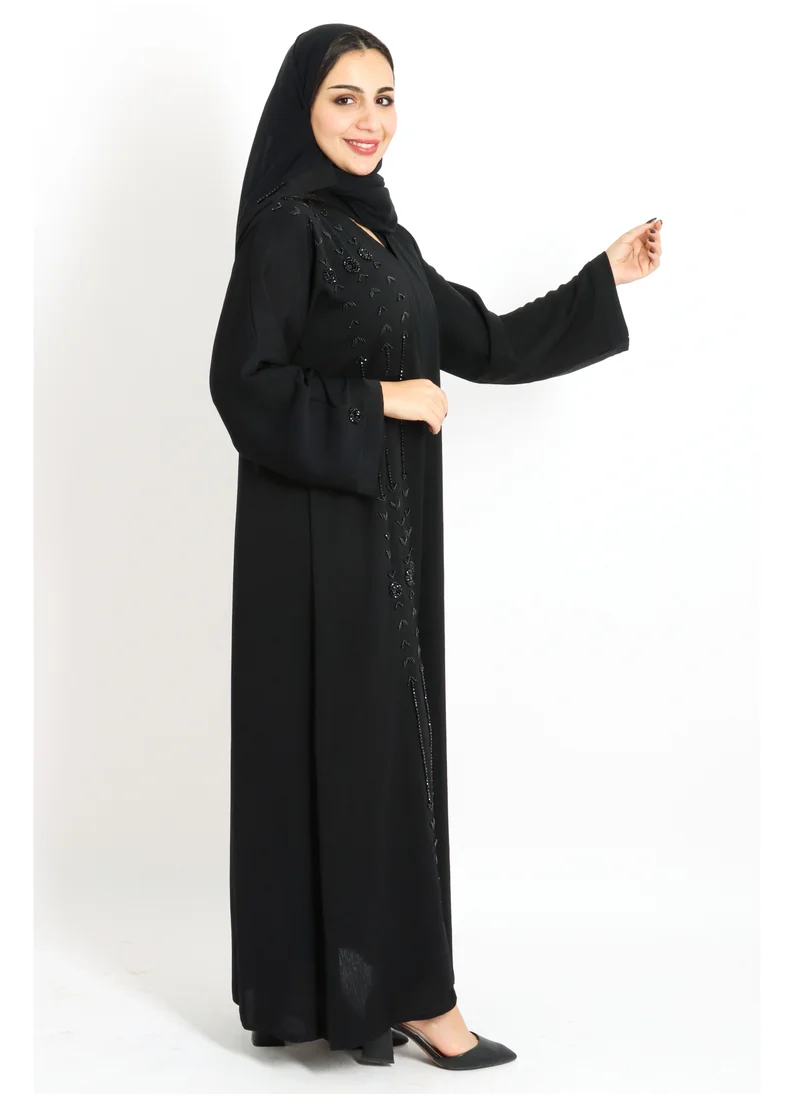 اكسا عباية اماراتية شغل يدوي AIK5043