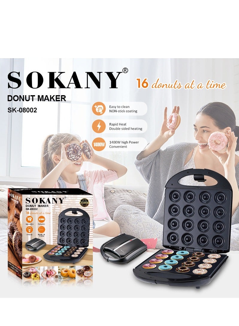 سوكاني دونات آلة كعكة آلة حلوى آلة الخبز 16 حفرة - Image 3