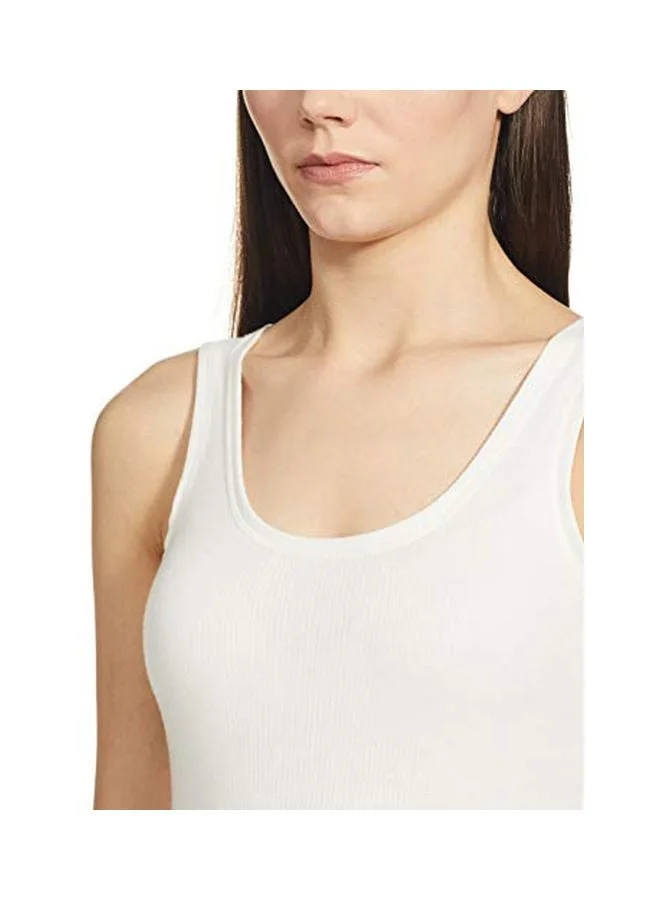 Jockey Off White Women Round Neck Slub Thermal Vest for Women | Best Price UAE