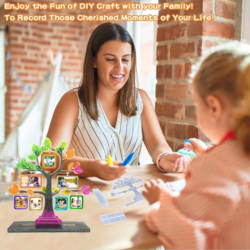 Enameena Photo Frame Silicone Resin Moulds Family Tree Shape Epoxy Resin Picture Frame Kit with Hanging Photo Mould 2 Moulds 1 Set for Home Wall Decor 1 - Image 5