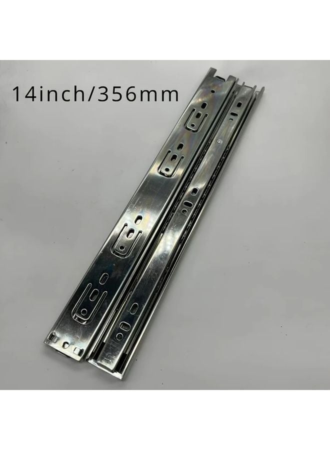 2pcs 14 Inch Full Extension Noiseless Drawer Slides Heavy Duty Ball Bearing Slide Kit - Image 1