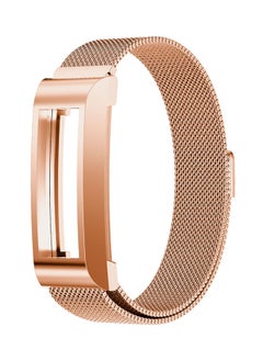 NIBEMINENT Milanese Loop Replacement Bracelet Strap For Fitbit Alta And HR Rose Gold  - Image 3