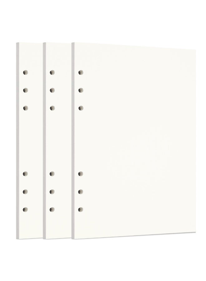 Zelten 3 Pack A5 135 Sheets/270 Pages Blank Loose Leaf Punched Paper Refills Paper for 6 Hole Binder Personal Organizer Diary Notebook Refillable Planner - Image 1