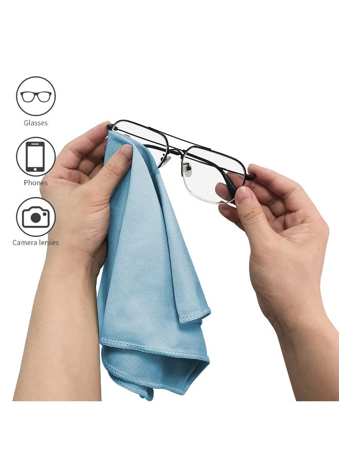 VIUAUAX 6 Pcs Microfiber Cleaning Cloth Set, Microfiber Glass Cleaning Cloth, 16in X 16in, Blue, - Image 5