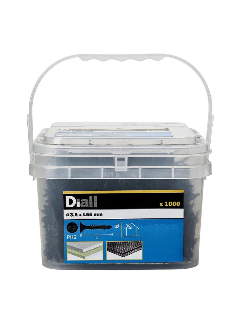 ACE Diall Carbon Steel Fine Plasterboard Screw Pack 55 x 3.5mm 1000Pcs