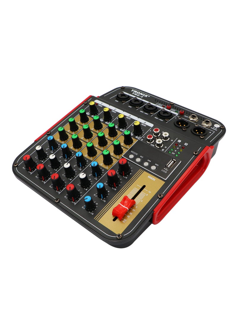 TRONIX TRONIX TRE4 Professional 4 Channel Premium Mic and Line Compact Mixing Console With USB MP3 Digital 48V Phantom Power  - Image 2