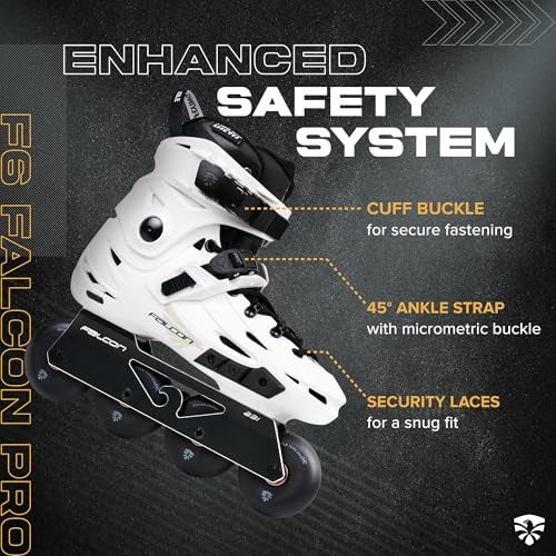 Flying Eagle F6 Falcon Pro Freeskates - Adult Inline Skates Urban, Inline Roller Skates Women, Skating Shoes, Adult Speed Skate for Skater Women - White, Women's Size: 7 US / 38 EU - Image 3