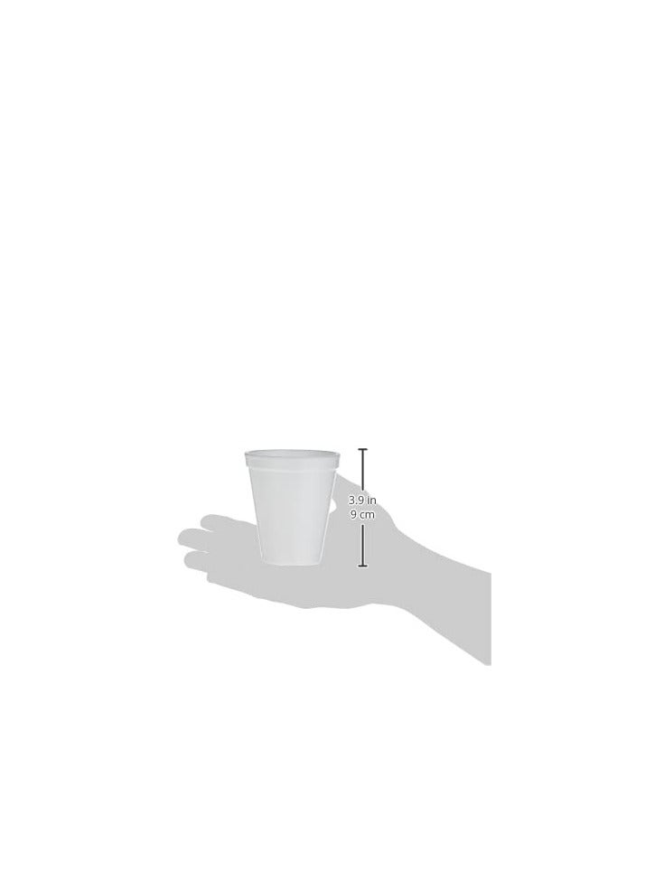 Green Tiger Disposable White Foam Cup Hot & Cold Drinks, Coffee foam Cup 6 ounce, 25 Pieces - Image 3