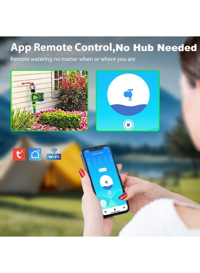 UanTii Wifi Smart Irrigation Water Timer Automatic Garden Sprinkler Programming Irrigation Water Valve Controller,App Remote Control,No Hub Required - Image 2