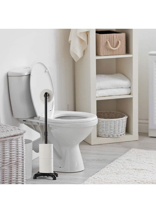 Generic - Toilet Roll Paper Holder Stand Bathroom Tissue Paper Roll Holder Free Standing Storage for Bathroom Floor Standing Toilet Roll Dispenser - Image 1