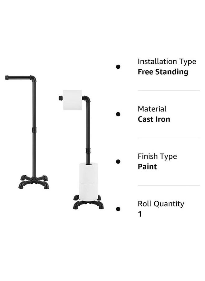 Generic - Toilet Roll Paper Holder Stand Bathroom Tissue Paper Roll Holder Free Standing Storage for Bathroom Floor Standing Toilet Roll Dispenser - Image 1