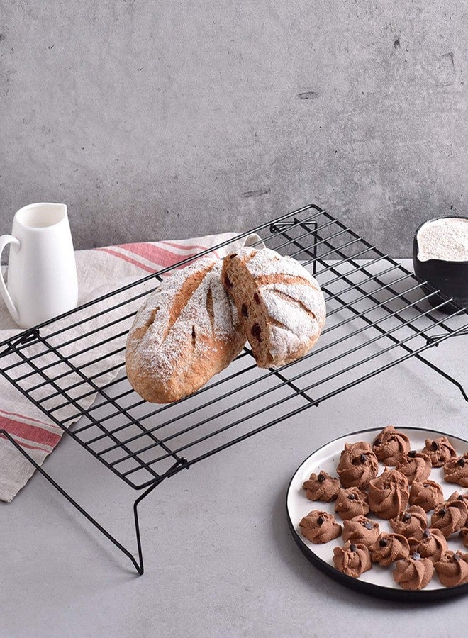 Coobbar Cooling Rack, 3-Tier Stainless Steel Stackable Baking Cooking Cooling Racks for Cooling Roasting Grilling, Collapsible & Heavy Duty, Oven & Dishwasher Safe - Image 3