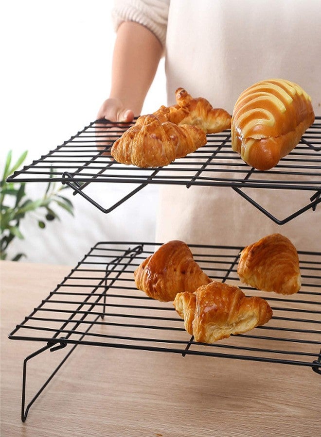 Coobbar Cooling Rack, 3-Tier Stainless Steel Stackable Baking Cooking Cooling Racks for Cooling Roasting Grilling, Collapsible & Heavy Duty, Oven & Dishwasher Safe - Image 2